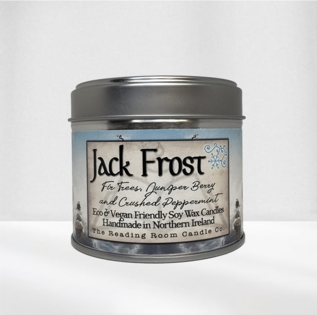 Jack Frost- Scented Soy Candle- Fir Trees, Juniper Berry and Crushed Peppermint