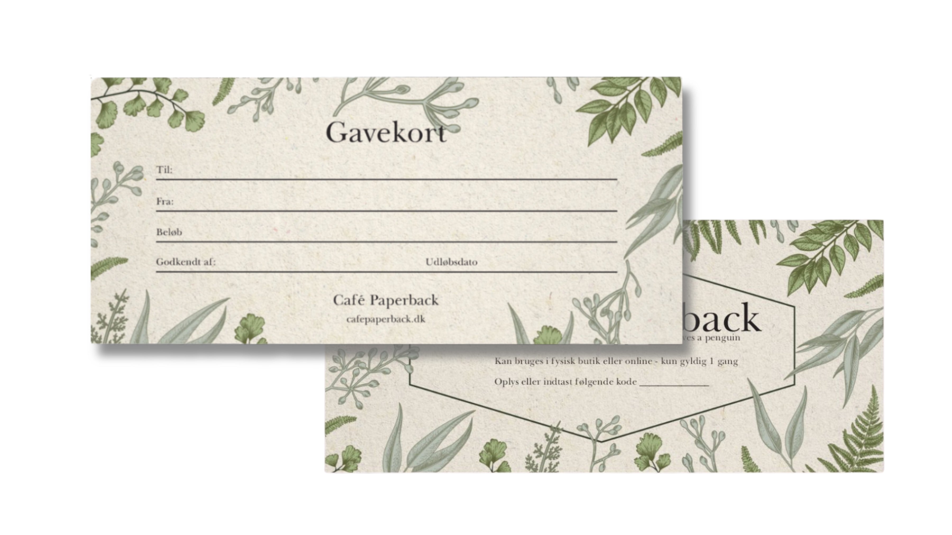 Gavekort til Café Paperback