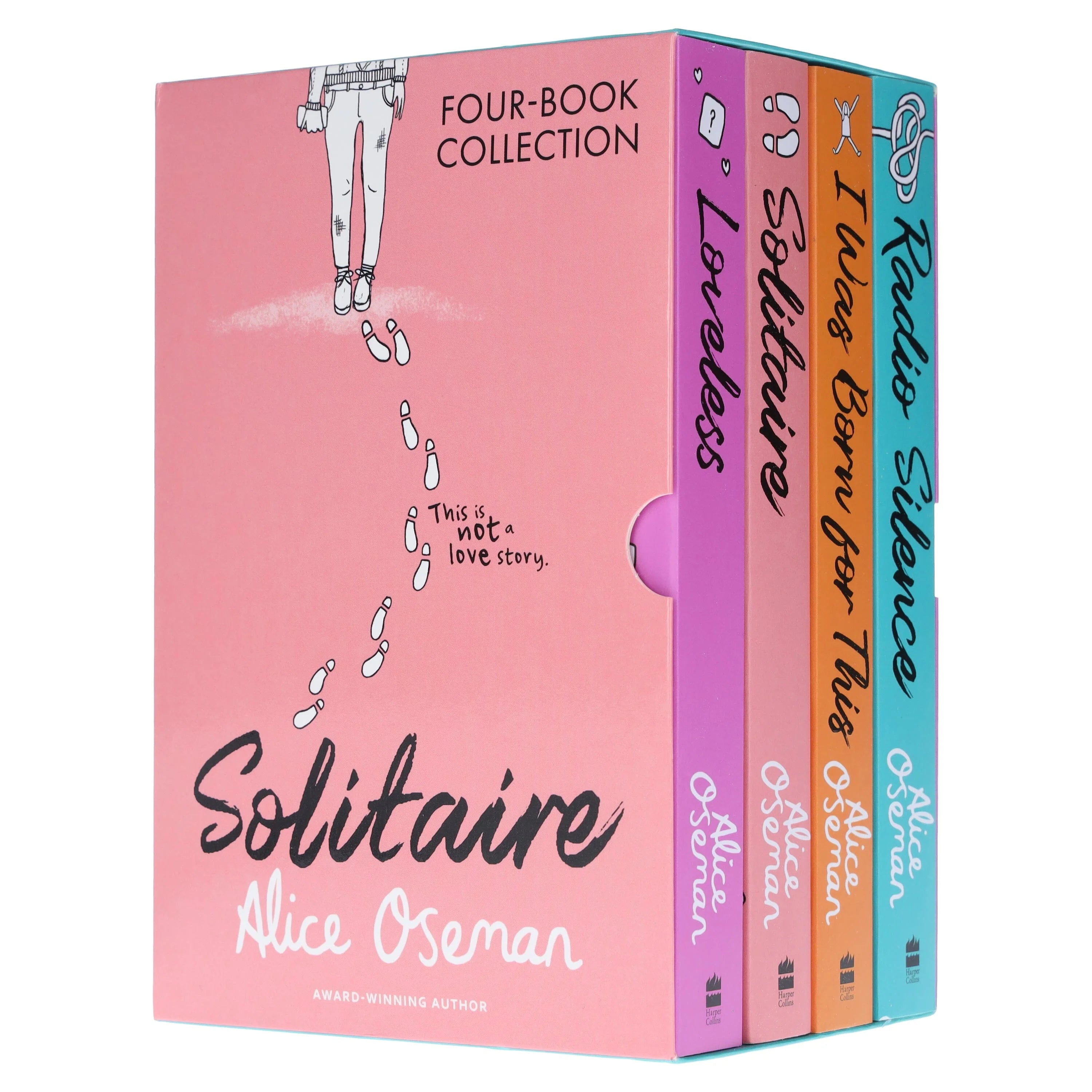 Alice Oseman Four-Book Collection Box Set (Solitaire, Radio Silence, I Was Born For This, Loveless)